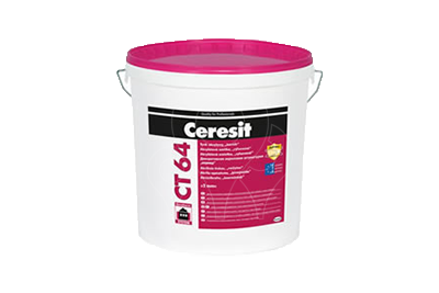 Akrylátová fasádní omítka Henkel Ceresit CT 64 rýhovaná 2 mm