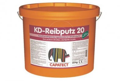 Akrylová fasádní omítka Caparol Capatect KD Reibputz rýhovaná 2 mm