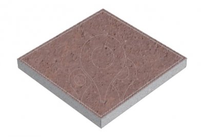 Betonová dlažba PresBeton Hladká 600×600×60 hnědá