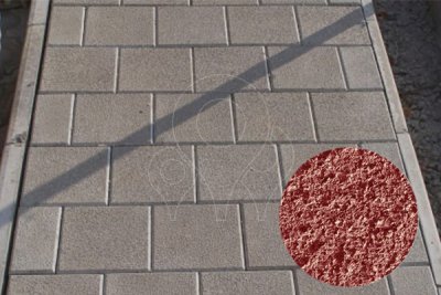 Betonová dlažba Diton PLOŠNÁ DEKORAČNÍ KOSTKA 19,5x19,5x5 červená