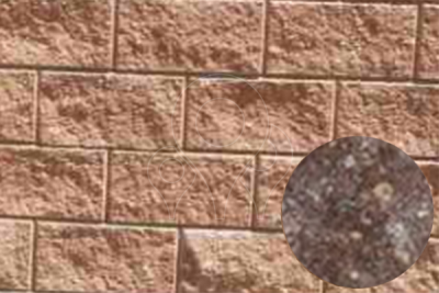 Betonová obkladová tvarovka KB-Blok KBF 0-11 B 30 B štípaná hnědá