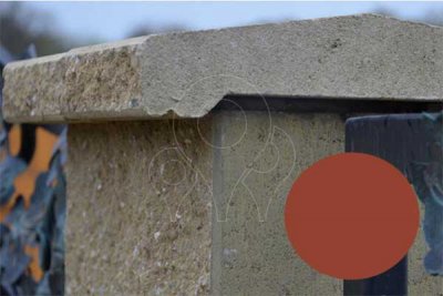 Betonová plotová stříška AZ Beton vibrolitá 39×35 červená