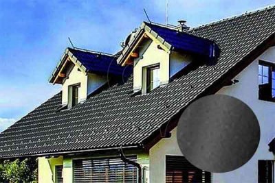 Betonový univerzální hřebenáč Bramac s jednou příchytkou břidlicově černý