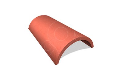 Betonová střešní taška KB-Blok Skandinávská - Hřebenáč běžný červený