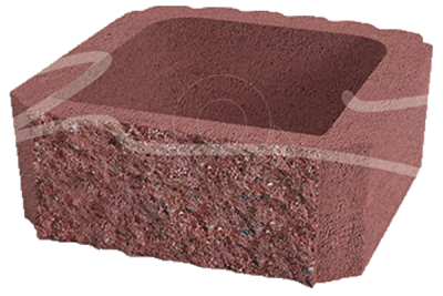 Betonová svahová tvarovka Beton Brož štípaná červená