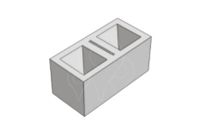 Betonová tvarovka PresBeton 88 FACE BLOCK hladká HX 2/19/A  bílošedá