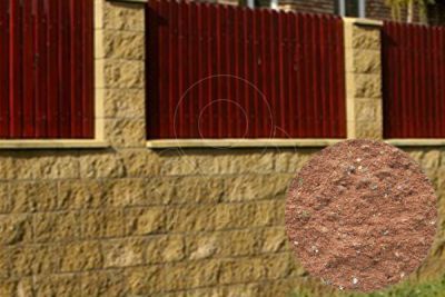 Betonová tvarovka CS-Beton CSBLOK čtyřstranně štípaná 20 červená