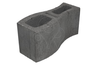 Betonová tvarovka KB-Blok KB WALL FISH 150 A hladká černá
