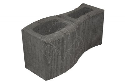 Betonová tvarovka KB-Blok KB WALL FISH 150 S škrábaná černá
