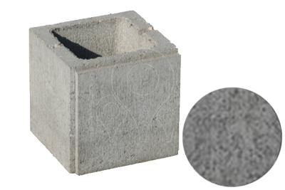 Betonová tvarovka KB-Blok PlayBlok KBF II 20-7 AP hladká poloviční černá