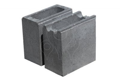 Betonová tvarovka KB-Blok Lidovka poloviční černá