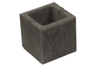 Betonová tvarovka KB-Blok PlayBlok KBF 20-7 SP poloviční škrábaná černá