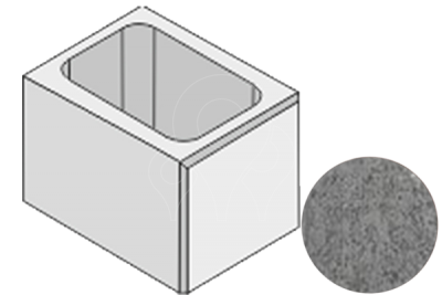 Betonová tvarovka KB-Blok PlayBlok KBF 30-7 A poloviční hladká černá