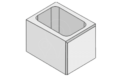 Betonová tvarovka KB-Blok PlayBlok KBF 30-7 A poloviční hladká přírodní