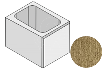 Betonová tvarovka KB-Blok PlayBlok KBF 30-7 A poloviční hladká žlutá