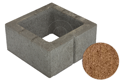Betonová tvarovka KB-Blok PlayBlok KBF 40-9 A hladká hnědá