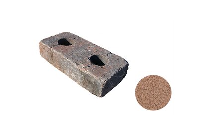 Betonová tvarovka Diton RETRO BLOCK IV s otvory karamelová