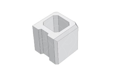 Betonová tvarovka PresBeton SIMPLE BLOCK sloupková HX 1/30/AF černá
