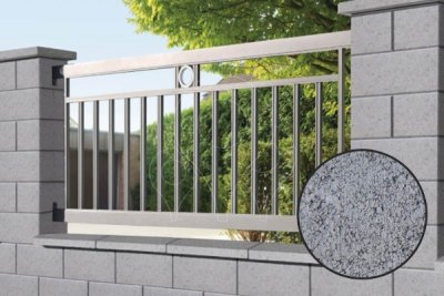 Betonová tvarovka Semmelrock RIVAGO plotový systém poloviční kámen šedý