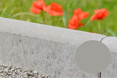 Betonový obrubník AZ Beton zahradní P+D 200 půlkulatý šedý