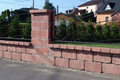 Betonový zdicí kámen PresBeton CRASH BLOCK tříčtvrteční HX 6/19/R cihlová