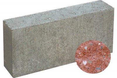 Betonový obkladový pásek PresBeton FACE BLOCK – jednostranně štípaný HX 4/200/B cihlová
