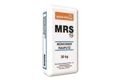 Hrubá fasádní minerální mnichovská omítka rýhovaná Quick-Mix MRS 3