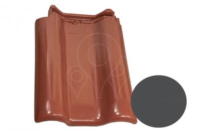 Pálená střešní taška Röben Piemont taška s dvojitou návalkou glazura Titan