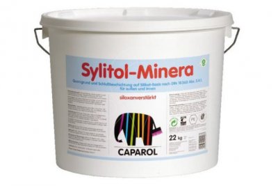 Silikátová fasádní barva Caparol Sylitol Minera