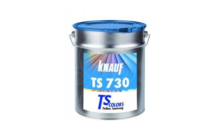 Silikonakrylátová vrchní krycí barva Knauf TS 730 modrá 0,7 kg