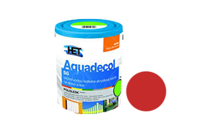 Univerzální vodou ředitelná akrylátová barva HET Aquadecol SG 0,75 kg červená