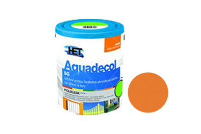Univerzální vodou ředitelná akrylátová barva HET Aquadecol SG 0,75 kg oranžová