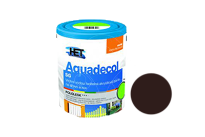 Univerzální vodou ředitelná akrylátová barva HET Aquadecol SG 0,75 kg tmavě hnědá