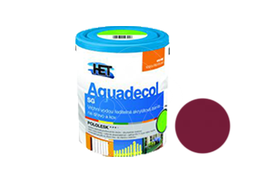Univerzální vodou ředitelná akrylátová barva HET Aquadecol SG 0,75 kg vínová