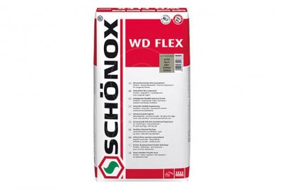 Vodoodpudivá flexibilní spárovací hmota Schönox WD FLEX 5 kg bílá káva