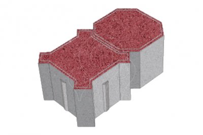 Betonová zámková dlažba PresBeton UNI-Markant červená