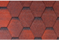 Asfaltový střešní šindel Onduline BARDOLINE PRO S125 Hexagonal červená žíhaná