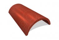 Betonová střešní taška KB-Blok Lučanka - Hřebenáč bežný červenohnědý