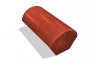 Betonová střešní taška KB-Blok Lučanka - Hřebenáč koncový M červenohnědý