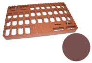 Betonová střešní taška Bramac Moravská nosná stoupací plošiny s držákem červenohnědá