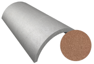 Betonová střešní taška KB-Blok Selská - Hřebenáč běžný cihlový