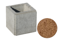 Betonová tvarovka KB-Blok PlayBlok KBF II 20-7 AP hladká poloviční hnědá