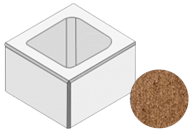 Betonová tvarovka KB-Blok PlayBlok KBF 30-15 A hladká hnědá