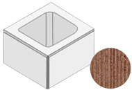 Betonová tvarovka KB-Blok PlayBlok KBF 30-15 S škrábaná hnědá