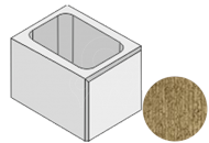 Betonová tvarovka KB-Blok PlayBlok KBF 30-7 A poloviční hladká žlutá