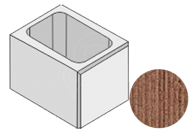 Betonová tvarovka KB-Blok PlayBlok KBF 30-7 S poloviční škrábaná hnědá