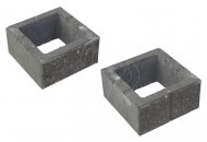 Betonová tvarovka KB-Blok PlayBlok KBF 40-9 B štípaná černá