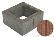 Betonová tvarovka KB-Blok PlayBlok KBF 40-9 S škrábaná hnědá