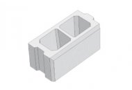 Betonová tvarovka PresBeton SIMPLE BLOCK průběžná celá HX 1/20/AF okrová