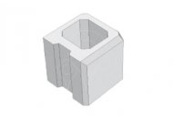 Betonová tvarovka PresBeton SIMPLE BLOCK ukončující poloviční HX 3/20/AF přírodní